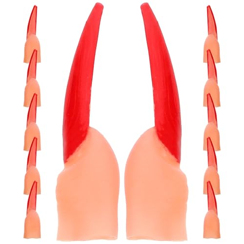 BESPORTBLE 20 Stück Zombie Fingernägel für Halloween Gruselige Falsche Finger für Cosplay und Hexen Requisiten für Partys und Festivals von BESPORTBLE