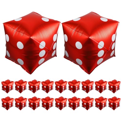 BESPORTBLE 20 Würfelballons: Würfelfolienballons Für Partydekorationen Für Erwachsene Würfeldekorationen Aus Aluminiumfolie Für Partyzubehör Zum Thema Geburtstagsfestivals von BESPORTBLE
