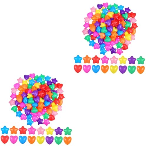 BESPORTBLE 200 Stck Teiliges Bunte Poolbälle Stern und Herzform Dickwandig für Spielgruben Indoor Outdoor Vielseitig Einsetzbar Farbenfrohe Ozeanbälle von BESPORTBLE