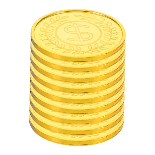 BESPORTBLE 200 Stück Goldfarbene Piraten Münzen aus Kunststoff Leichte Realistische Schatzmünzen für Spiele Schatzsuche Piraten Kostüm Partydeko und Klassenraum Belohnung von BESPORTBLE