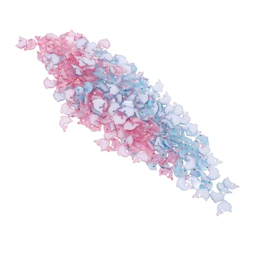 BESPORTBLE 200 Stück Mini Resin Meerestiere Figuren Kleine Delfin Miniaturen Tier Dekorationen für Puppenhaus Feengarten und Aquarium Mikro Landschaftsbau Langlebig und Detailreich von BESPORTBLE