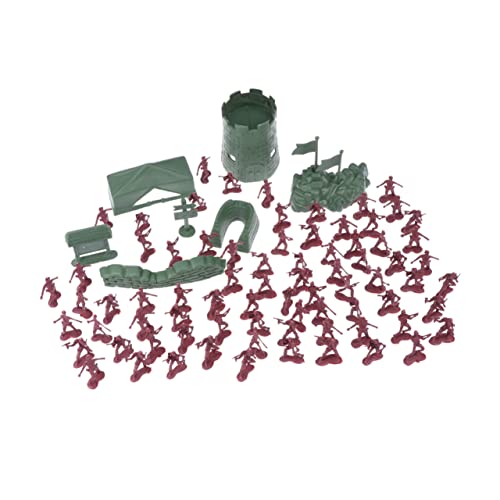 BESPORTBLE 200stücke Mini-Soldaten-Spielzeug Aus Kunststoff Figuren Für Sandtischmodell Soldatenmodell Männer Militärmodell Für Kindergeburtstag Dekor Rot Grün von BESPORTBLE