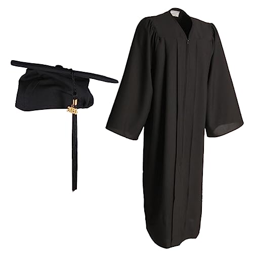 BESPORTBLE 2020 Doktor und Kleid Abschluss für Absolventen Schärpe Kostüme für Erwachsene Meister akademisch Unisex-Gewand promoviert Schwarz Grad Quaste kleidung Cosplay -Kostüme Black von BESPORTBLE