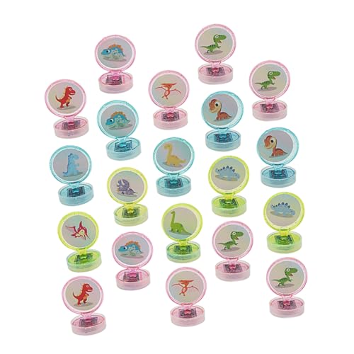 BESPORTBLE 20Stücke Dinosaurier Stempelset für Wiederverwendbare Spielzeuge mit Verschiedenen Dinosaurier Mustern Belohnungsstempel im Kindergarten oder Geburtstagsgeschenke von BESPORTBLE