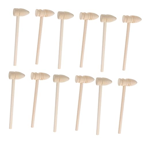 BESPORTBLE 20Stücke Holz Hämmer Für DIY Requisiten Zum Basteln Und Dekorieren Ergonomischer Griff Geschenkidee Für Partys von BESPORTBLE