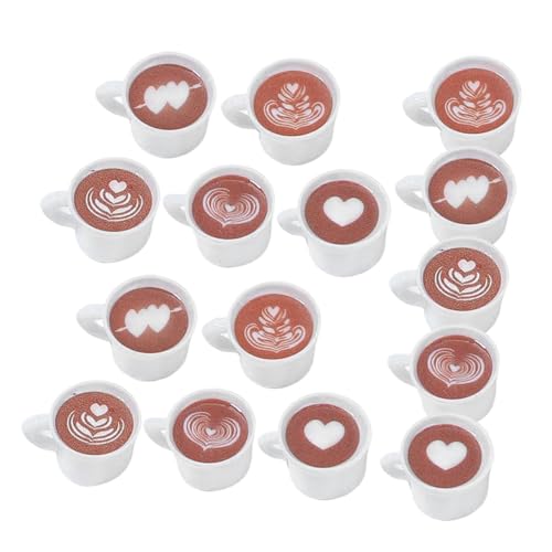 BESPORTBLE 20Stücke Kaffeetassen Winzige Harz Kaffeetassen Für Puppenhaus Verschiedene Designs Zubehör Für Rollenspiele Und Puppenhaus Küchenpartys von BESPORTBLE