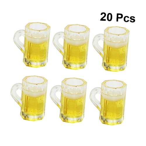 BESPORTBLE 20Stücke Mini Biergläser Simulierte Bierkrüge Für Puppenhaus Dekoration Trinkbecher Für Taschenmöbel Gelbe Bierbecher BESPORTBLE 20Stücke Mini Biergläser Simulierte Bierkrüge Für Puppenhaus Dekoration Trinkbecher Für Taschenmöbel Gelbe Bierbecher von BESPORTBLE