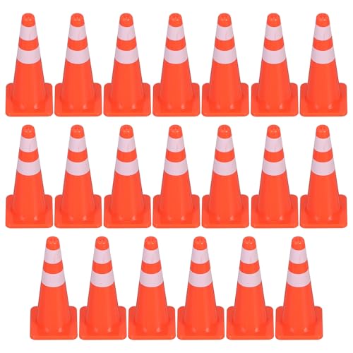 BESPORTBLE 20Stücke Mini Verkehrskegel Kunststoff Verkehrsschilder Lernspielzeug Für Sandtisch Baustellen Simulation Und Kreative Bildungsspielzeuge von BESPORTBLE