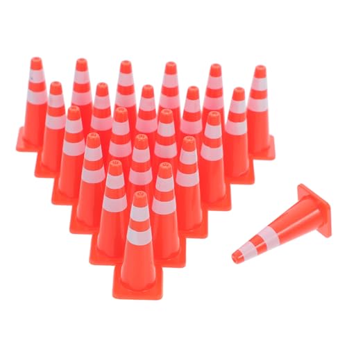 BESPORTBLE 20Stücke Mini Verkehrszeichen Set Spielset Mit Plastik Verkehrshütchen Und Warnschildern Für Baustellen Und Straßen Sicherheitsspielzeug von BESPORTBLE