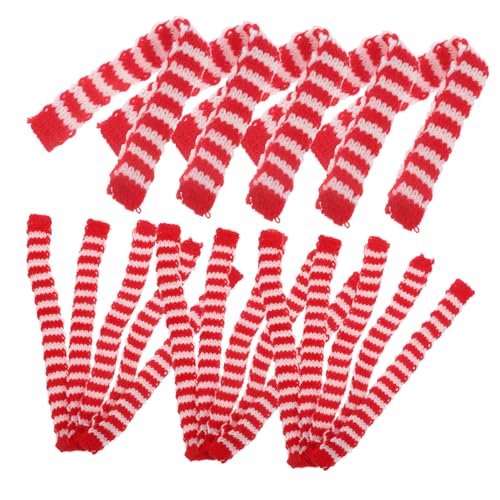BESPORTBLE 20Stücke Mini Wollschals für Puppen Kreative Partydekorationen und Schals für DIY Projekte Langlebiges und Hochwertiges Partyzubehör von BESPORTBLE