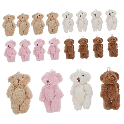 BESPORTBLE 20Stücke Schlüsselanhänger Plüschbären und Babyparty Hochzeiten DIY Dekorationen und von BESPORTBLE