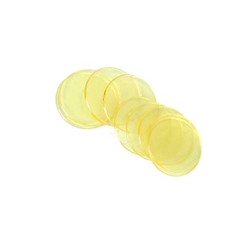 BESPORTBLE 20Stücke Transparente Bingo Chips Aus Kunststoff Gelbe Marker Für Bingo Spiele Zum Zählen Und Markieren Hochwertige Bingomarker Für Spielabende von BESPORTBLE