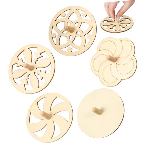 BESPORTBLE Kreisel Für Jungen Und Mädchen 20 Stück Kreiselspielzeug Aus Holz Naturholz Ideal Für Outdoor-aktivitäten Zufällige Farbe von BESPORTBLE