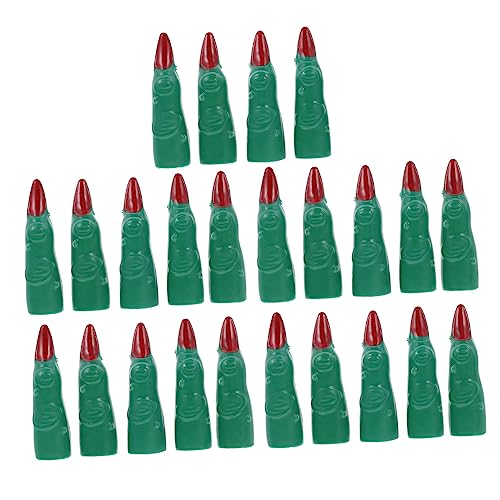 BESPORTBLE 24 Stück Halloween Künstliche Fingerhüllen DIY Gruselige Nagelabdeckungen für Kostümpartys Zombie Finger und Zubehör für Halloween Dekoration von BESPORTBLE
