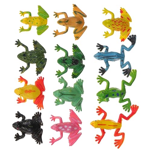 BESPORTBLE 24 Stück Simulierte Froschfiguren Kleine Froschornamente für Dekoration für Feengärten und Spielzeugfiguren für Kreative Bastelprojekte von BESPORTBLE
