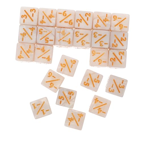 BESPORTBLE 24 Stück Teiliges Acryl Würfelzähler mit Plus Minus Zeichen Dekorative Spielwürfel für Kartenspiele Brettspiele Lernspiele für Perlmuttweiß Vielseitiges Zubehör für Spielpartys von BESPORTBLE