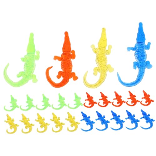 BESPORTBLE 24 Stück Teiliges Elastischer Krokodilspielzeuge Spaßige Wandkrabbler für Stressabbauendes Fidget Zufälligen Farben für Partys und Geschenktütenfüllung Zufällige von BESPORTBLE