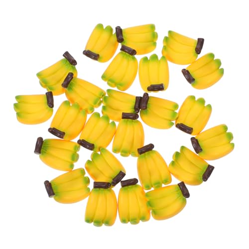 BESPORTBLE 24 Stück Teiliges Mini Banane aus Harz Künstliche Miniatur Früchte für Puppenhaus Dekoration Vielseitige Falsche Bananen zum Basteln und Mikro Szene Gestaltung von BESPORTBLE