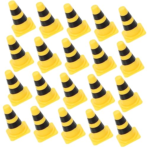 BESPORTBLE 24 Stück Teiliges Mini Verkehrshütchen Spielzeugset aus Kunststoff Lehrreiche Straßenverkehrszeichen für Ab Jahren Leicht für Verkehrserziehung und Rollenspiele von BESPORTBLE