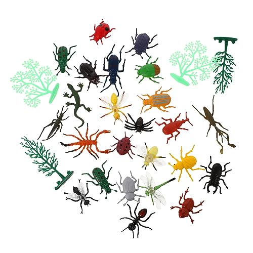 BESPORTBLE 24 Stück Teiliges Realistisches Insektenmodell Detailgetreue Langlebige Spielzeugfiguren für Pädagogisch Umweltfreundlich für Outdoor Spiel Garten Junge Mädchen Ab Jahren von BESPORTBLE