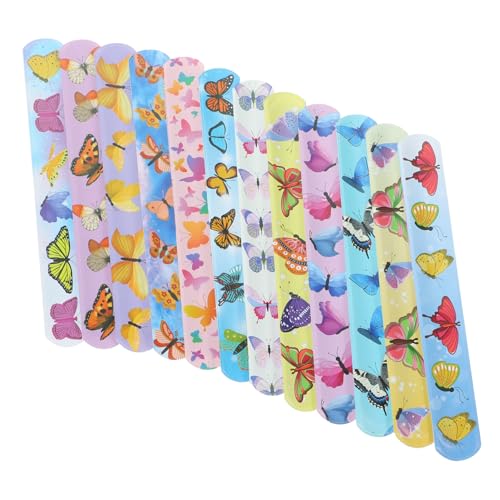 BESPORTBLE 24 Stück Teiliges Schnapparmband mit Schmetterlings Motiv Bunte Cartoon Slap Wristbands für Kindergeburtstag und Festival Elastisch Leicht Einfach Anzulegen Langlebig Party BESPORTBLE 24 Stück Teiliges Schnapparmband mit Schmetterlings Motiv Bunte Cartoon Slap Wristbands für Kindergeburtstag und Festival Elastisch Leicht Einfach Anzulegen Langlebig Party von BESPORTBLE