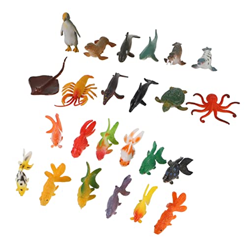 BESPORTBLE 24 Stück Teiliges Set von Realistischen Meerestier Modellen Umweltfreundliches für Aquarien Lernspielzeug für Pool und Badewannen Spaß von BESPORTBLE