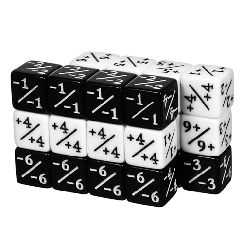 BESPORTBLE 24 Stück Teiliges Spielwürfel Schwarz und Weiß Acrylzahlenwürfel für Matheunterricht Tischspiele Lernspiele und Klassenraum Partyspiele Robust und Benutzerfreundlich von BESPORTBLE