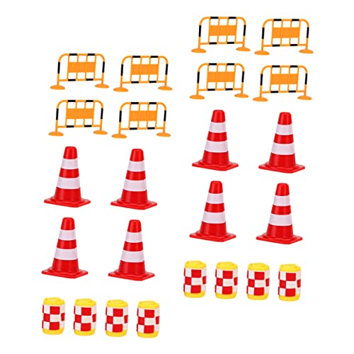 BESPORTBLE 24 Stück Teiliges Verkehrssimulation mit Verkehrszeichen und Absperrungen Kognitive Lernspielzeuge für Kreative Rollenspiele im Freien und Drinnen von BESPORTBLE