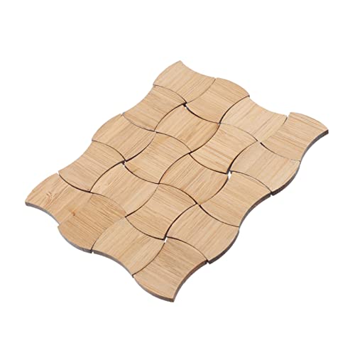 BESPORTBLE 24Stücke DIY Miniaturboden Teiliges für Puppenhauszubehör aus Robustem Holz Mini Dekoration Leicht und Tragbar für Kreative Szenen und Modelle von BESPORTBLE