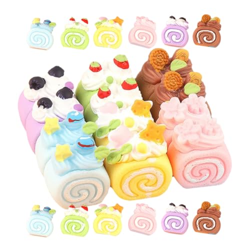 BESPORTBLE Mini-Dessert-Set Simulierte Kuchenminiaturen Gefälschter Dessertkuchen Für Mini-küchenszene Miniaturspielzeug Für Die Heimdekoration von BESPORTBLE
