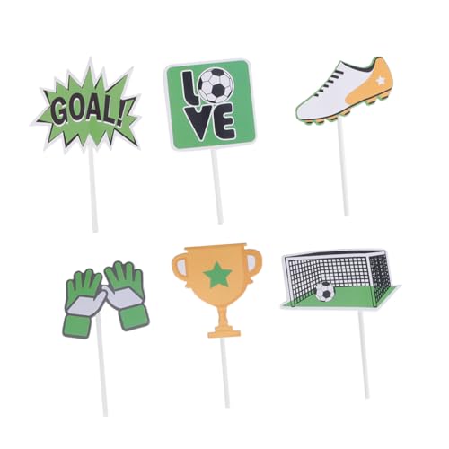 BESPORTBLE 24Stücke Fußball Cupcake Picks Kreative Party Dekoration Für Kuchen Und Desserts Für Fußball Partys Und Geburtstagsfeiern von BESPORTBLE
