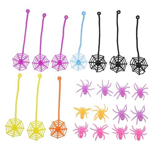 BESPORTBLE 24Stücke Halloween Aus Elastischem Realistische Spinnen Und Spinnennetze Für Grusel Dekoration Und Party Scherze BESPORTBLE 24Stücke Halloween Aus Elastischem Realistische Spinnen Und Spinnennetze Für Grusel Dekoration Und Party Scherze von BESPORTBLE