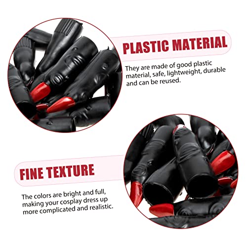 BESPORTBLE 24Stücke Halloween Hexenfinger Schwarze Falsche Fingernägel für Gruselige Streichaktionen und Cosplay Dekoration Zubehör für Halloween Kostüme BESPORTBLE 24Stücke Halloween Hexenfinger Schwarze Falsche Fingernägel für Gruselige Streichaktionen und Cosplay Dekoration Zubehör für Halloween Kostüme von BESPORTBLE
