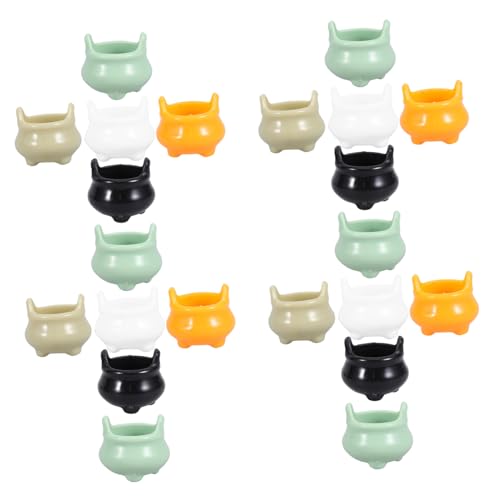 BESPORTBLE 24Stücke Halloween Kessel Deko für Partys Ornamente für DIY und Süßigkeitentüten Lebendige für Halloween Feiern von BESPORTBLE