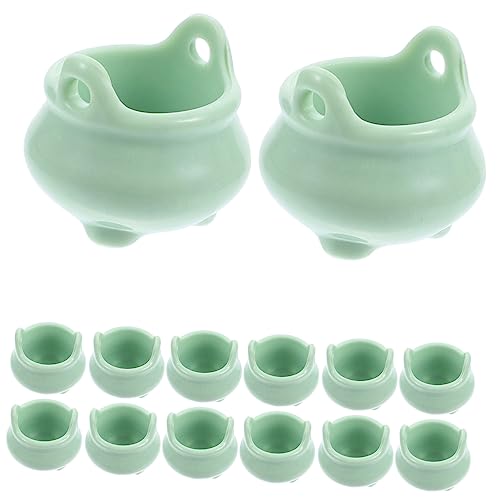 BESPORTBLE 24Stücke Halloween Kessel Miniature Witch Pot Dekoration Für Puppenhaus Und Halloween Deko Winzige Spielsachen Und Zubehör Für Miniaturhandwerksspielzeug von BESPORTBLE