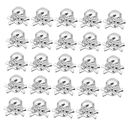 BESPORTBLE 24Stücke Halloween Piratenschädel Ring Für Silberschmuck Für Piratenpartys Und Halloween Dekoration von BESPORTBLE