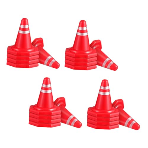BESPORTBLE 24Stücke Mini Verkehrskegel Lustiges Verkehrsspielzeug Für Mini Verkehrsparcours Und Lernspiele Robuste Für Drinnen Und Draußen Verkehrssicherheit von BESPORTBLE