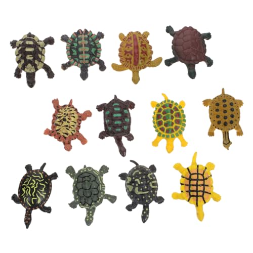 BESPORTBLE 24Stücke Schildkrötenmodell Realistische Dekoration für Aquarium und Fischtank Simulationsschildkröten Figuren aus Strapazierfähigem Kunststoff Verschiedene Designs von BESPORTBLE