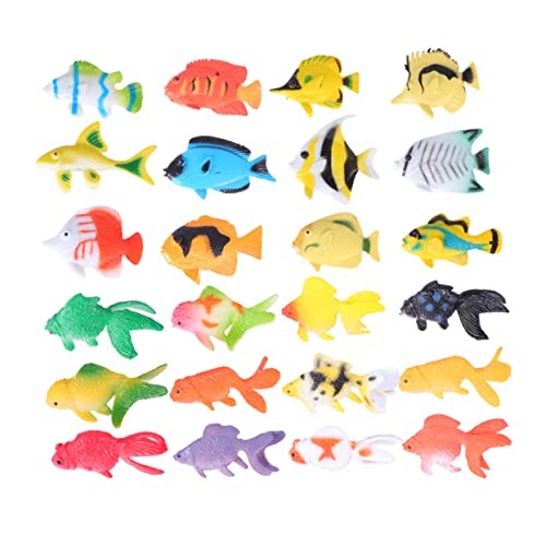 BESPORTBLE 24Stücke Teiliges Meereslebewesen Modellspielzeug Tropische Fische Und Goldfische Für Lernspielzeug Für Vorschulkinder Und Kreative Spielstunden von BESPORTBLE