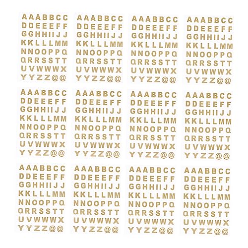 BESPORTBLE 25 Blatt Selbstklebende Buchstabenaufkleber Alphabet Sticker Transparent Goldfarben für Scrapbooking Notizbuch DIY Basteln Papierdekoration BESPORTBLE 25 Blatt Selbstklebende Buchstabenaufkleber Alphabet Sticker Transparent Goldfarben für Scrapbooking Notizbuch DIY Basteln Papierdekoration von BESPORTBLE