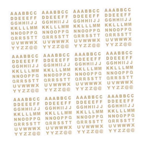 BESPORTBLE 25 Blatt Selbstklebende Transparente Englische Buchstabenaufkleber in Goldfolie Alphabetische Dekore für Scrapbook Notizbücher und Bastelarbeiten Leicht Abziehbar ohne Klebstoff von BESPORTBLE
