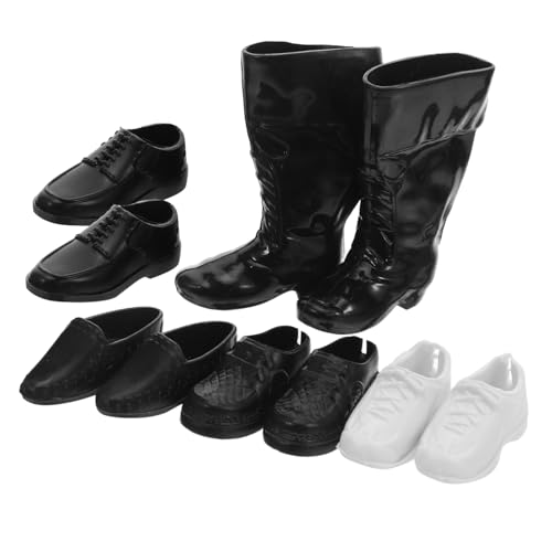 BESPORTBLE 25 Paare Miniatur Puppenschuhe für Puppen Maßstab Kunststoff Herrenstiefel Realistische Langlebige Mini Schuhe für Puppenhaus Requisiten und Kostümzubehör von BESPORTBLE
