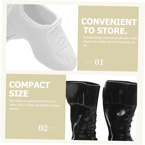BESPORTBLE 25paare Miniatur-puppenschuhe Kleine Schuhspielzeuge Puppen-anziehschuhe Für Puppenhausrequisiten Winzige Schuhe Als Schuhdekor Für Puppenhausdekor Puppenzubehör Für Kreatives von BESPORTBLE