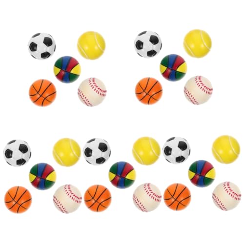 BESPORTBLE 25 Stück Teiliges Mini Sportsbälle aus PU Schaum Elastische Stressbälle Basketball Fußball Baseball Tennis und Farbdesign Pädagogisches Squeeze für Erwachsene für Sportfans und BESPORTBLE 25 Stück Teiliges Mini Sportsbälle aus PU Schaum Elastische Stressbälle Basketball Fußball Baseball Tennis und Farbdesign Pädagogisches Squeeze für Erwachsene für Sportfans und von BESPORTBLE