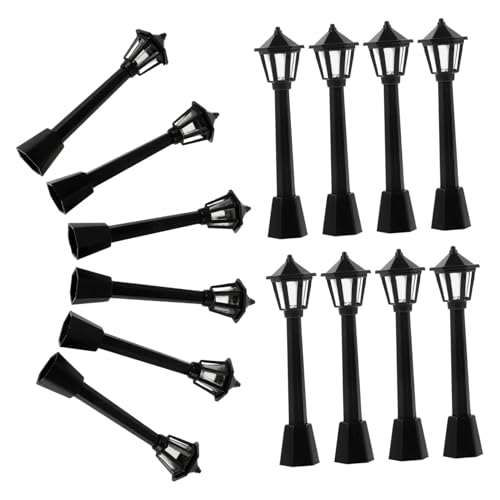 BESPORTBLE 25 Stück Teiliges Miniatur Straßenlaternen Modell aus Kunststoff Dekorative Lampen für Puppenhaus Mikro Landschaft Wetterfest Realistische Mini Straßenlaterne für Haus und BESPORTBLE 25 Stück Teiliges Miniatur Straßenlaternen Modell aus Kunststoff Dekorative Lampen für Puppenhaus Mikro Landschaft Wetterfest Realistische Mini Straßenlaterne für Haus und von BESPORTBLE
