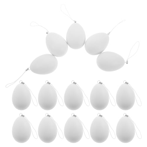 BESPORTBLE 25 Stück Teiliges Weißer Ostereier Ornamente zum Bemalen für Handy Lanyard für Ostern Party Dekorationen und Bastelarbeiten von BESPORTBLE