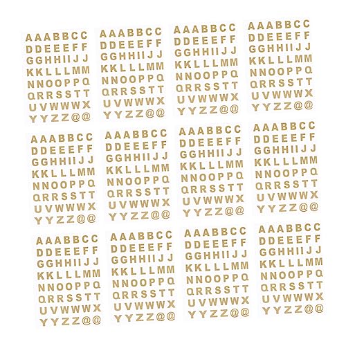 BESPORTBLE 25Blätter Heißprägung Alphabet Aufkleber Transparente Selbstklebende Aufkleber für Scrapbooking und Notizbuchgestaltung Umweltfreundliches Goldene Schriftzüge von BESPORTBLE