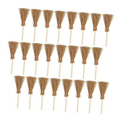 BESPORTBLE 25Stücke Besen für Puppenhaus Micro Landschafts Dekoration Süßes Mini Möbelmodell für DIY Projekte und Spielzeughäuser Sicheres Holzmaterial Accessoire von BESPORTBLE