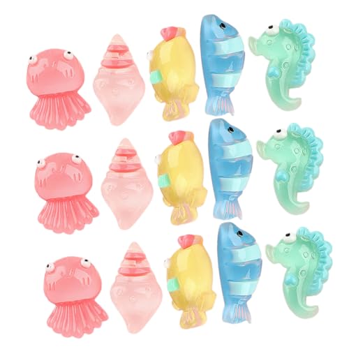 BESPORTBLE 25Stücke Leuchtende Meerestiere Aquarium Charme Fotografie Requisiten Realistische Meerestiere Figuren von BESPORTBLE