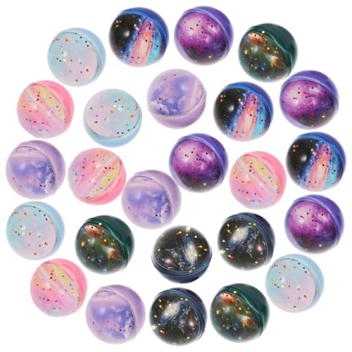 BESPORTBLE 25Stücke Weltraum Hüpfbälle Bunte Elastische Gummibälle für Partys für Kindergeburtstage Geschenktütenfüllung und Karnevalsveranstaltungen von BESPORTBLE